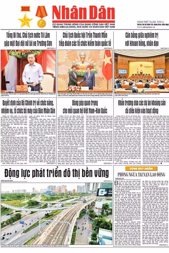 Báo Nhân Dân số 25911 