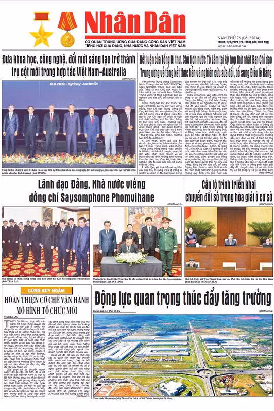 Báo Nhân Dân số 25834 