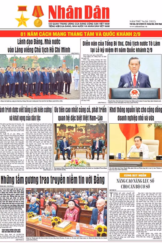 Báo Nhân Dân số 25852 