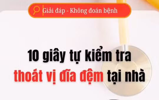 [Video] 10 giây tự kiểm tra thoát vị đĩa đệm tại nhà