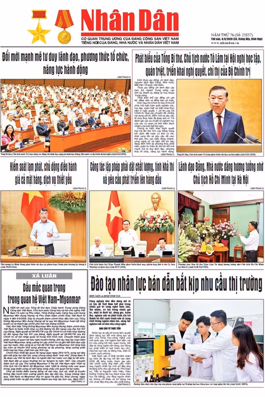 Báo Nhân Dân số 25857 