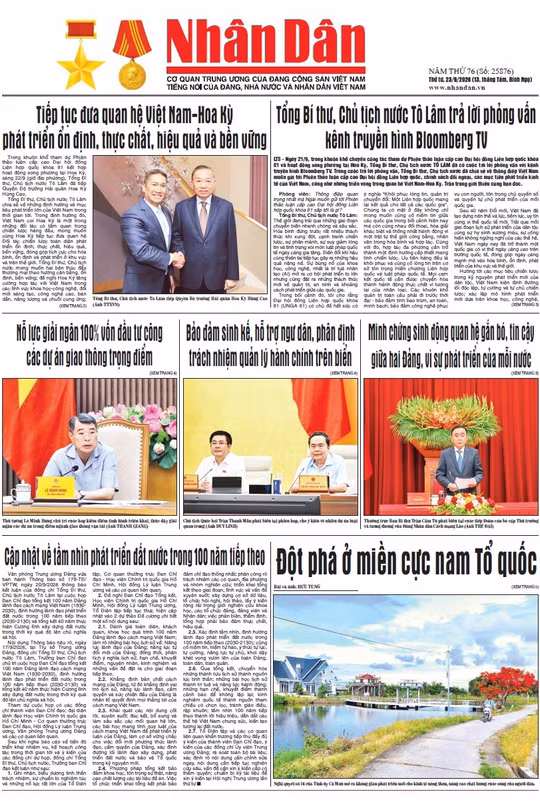 Báo Nhân Dân số 25876