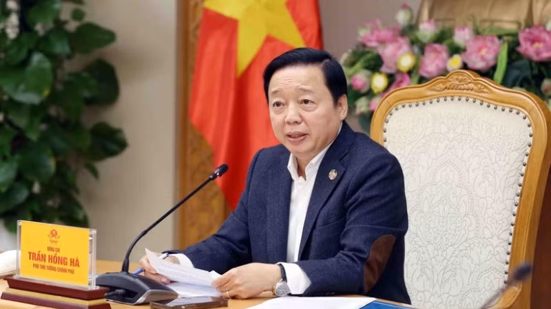 Phó Thủ tướng Trần Hồng Hà phát biểu. (Ảnh: TTXVN)
