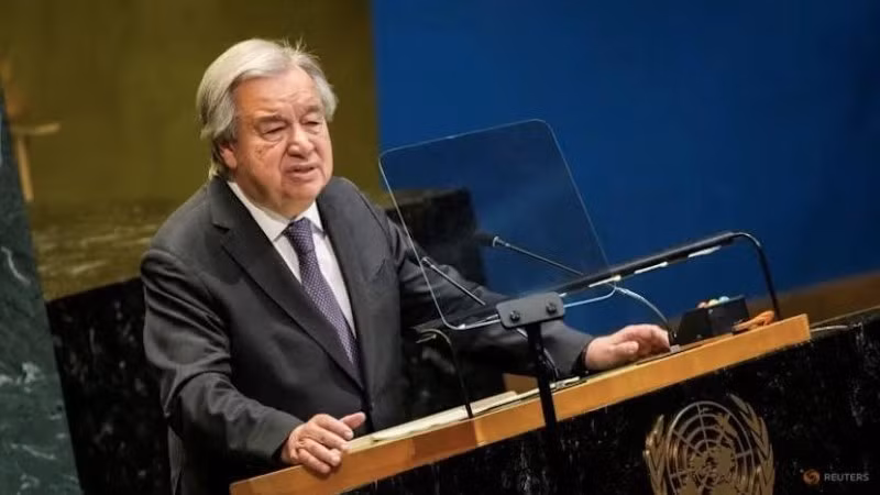 Tổng Thư ký Liên hợp quốc phát biểu tại Hội nghị toàn cầu về AI ở Geneva. (Ảnh: TÂN HOA XÃ)