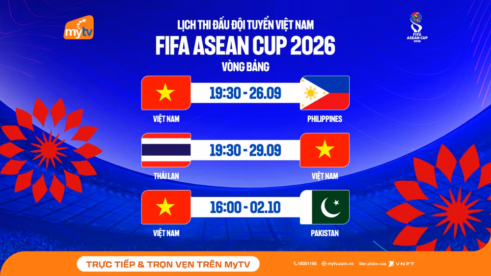 MyTV chính thức sở hữu bản quyền phát sóng FIFA ASEAN Cup 2026 (Nguồn ảnh: VNPT)