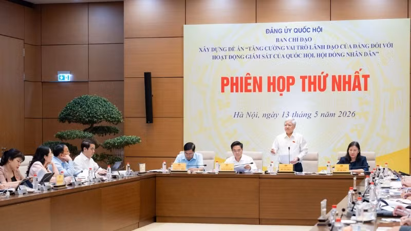 Ban Chỉ đạo Xây dựng Đề án “Tăng cường vai trò lãnh đạo của Đảng đối với hoạt động giám sát của Quốc hội, Hội đồng nhân dân” tổ chức Phiên họp thứ nhất. (Nguồn: Quochoi.vn)