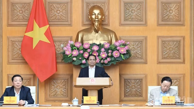 Thủ tướng Chính phủ Phạm Minh Chính chủ trì Phiên họp thứ 22 của Ban Chỉ đạo Nhà nước về các dự án, công trình giao thông trọng điểm. (Ảnh: TRẦN HẢI)
