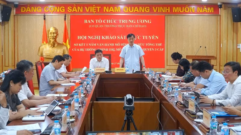 Đồng chí Nguyễn Duy Ngọc, Ủy viên Bộ Chính trị, Bí thư Trung ương Đảng, Trưởng Ban Tổ chức Trung ương, phát biểu tại hội nghị. (Ảnh: https://dangcongsan.vn/)