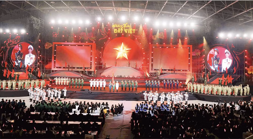Chương trình chính luận nghệ thuật đặc biệt Đường xuân đất Việt 2026 - Hội tụ do Trung tâm Phát thanh-Truyền hình Quân đội thực hiện.
