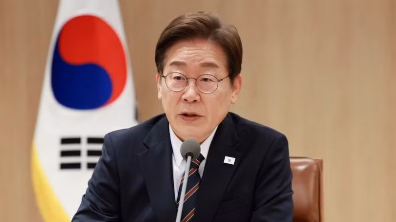 Tổng thống Hàn Quốc Lee Jae Myung phát biểu.(Ảnh: TTXVN)