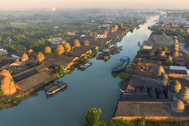 Dòng Cổ Chiên bồi đắp đôi bờ Vĩnh Long (Ảnh: Trung tâm Xúc tiến Du lịch tỉnh Vĩnh Long)
