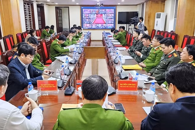 Quang cảnh hội nghị tổng kết công tác đặc xá.