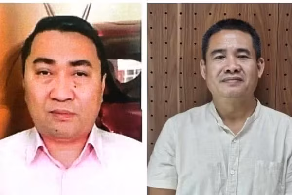 Bị can Lê Trung Khoa (bên trái) và Đỗ Văn Ngà bị Cơ quan An ninh điều tra Bộ Công an khởi tố vụ án “Làm, tàng trữ, phát tán, tuyên truyền thông tin, tài liệu, vật phẩm nhằm chống Nhà nước Cộng hòa xã hội chủ nghĩa Việt Nam” hồi tháng 11/2025.