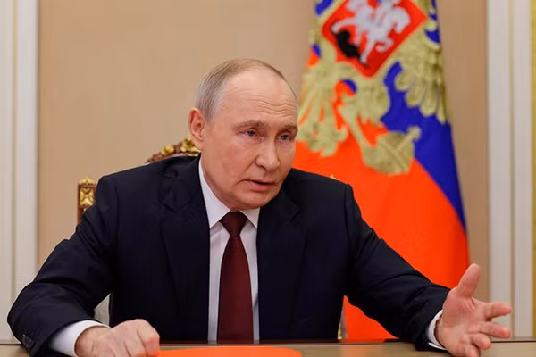 Tổng thống Nga Vladimir Putin phát biểu tại cuộc họp Hội đồng An ninh Nga ngày 21/11. (Ảnh: Cơ quan báo chí Điện Kremlin)