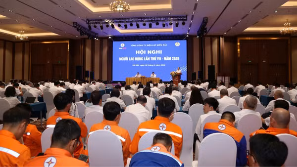 Toàn cảnh Hội nghị đại biểu người lao động lần thứ VII năm 2026 của EVNNPC. (Ảnh: EVNNPC cung cấp)
