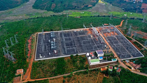 Toàn cảnh Trạm biến áp 500kV Di Linh. (Ảnh: PTC3 cung cấp)