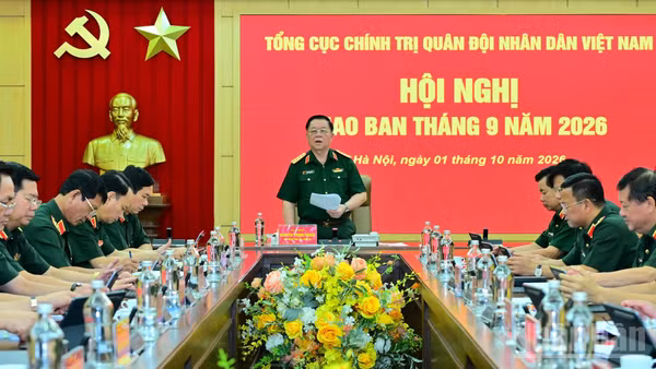 Đại tướng Nguyễn Trọng Nghĩa chủ trì hội nghị. (Ảnh: THẾ ĐẠI)