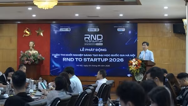 Lễ phát động Cuộc thi Khởi nghiệp Sáng tạo Đại học Quốc gia Hà Nội-“RND to Startup 2026”. (Ảnh: BTC)