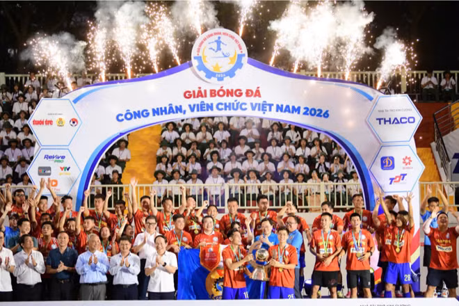 Đội Công đoàn Ngân hàng Việt Nam lên ngôi vô địch năm 2026. 