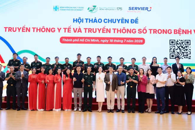 Quang cảnh hội thảo về truyền thông y tế và truyền thông số trong bệnh viện. 