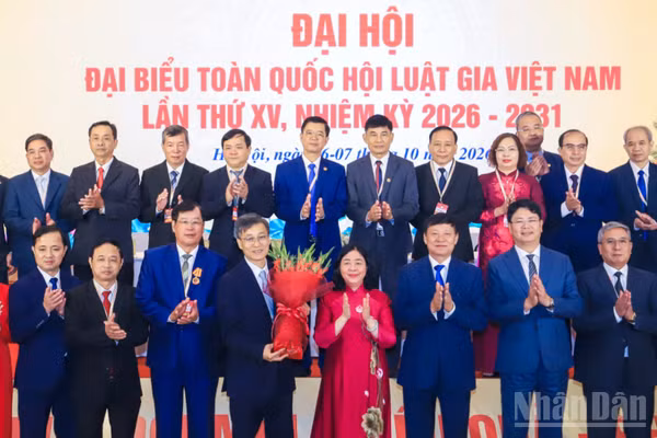 Khai mạc Đại hội Đại biểu toàn quốc Hội Luật gia Việt Nam lần thứ XV. (Ảnh: HÀ NHUNG)