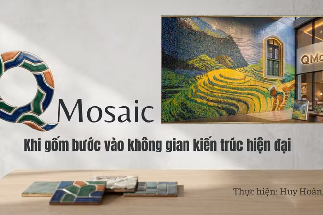 QMosaic: Khi gốm bước vào không gian kiến trúc hiện đại 