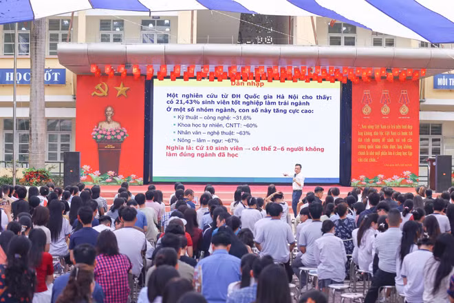 Quang cảnh Ngày hội Tư vấn hướng nghiệp. (Ảnh: THANH TÙNG)