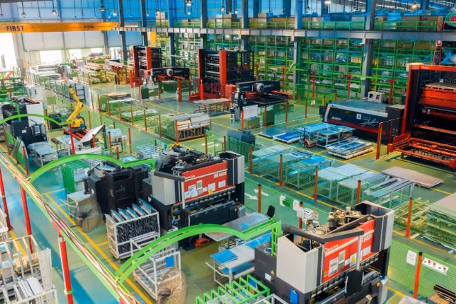 Sản xuất công nghiệp tiếp tục đà tăng trưởng. (Ảnh: THÀNH ĐẠT)