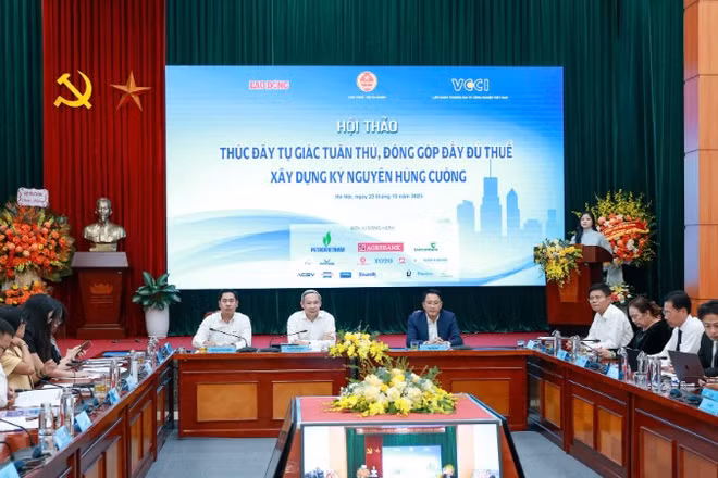 Hội thảo “Thúc đẩy tự giác tuân thủ, đóng góp đầy đủ thuế - Xây dựng kỷ nguyên hùng cường” được tổ chức ngày 23.10 tại Hà Nội.