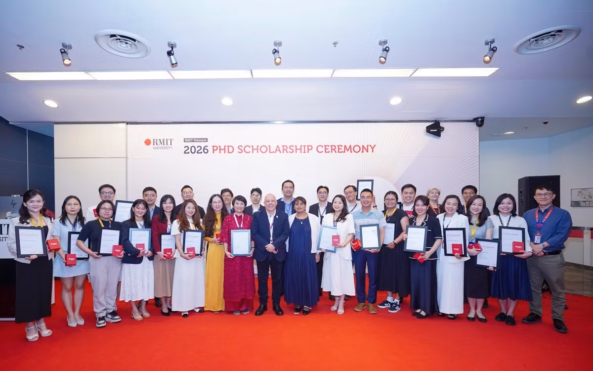 Các nghiên cứu sinh nhận học bổng Tiến sĩ tại Khoa Kinh doanh, RMIT Việt Nam.