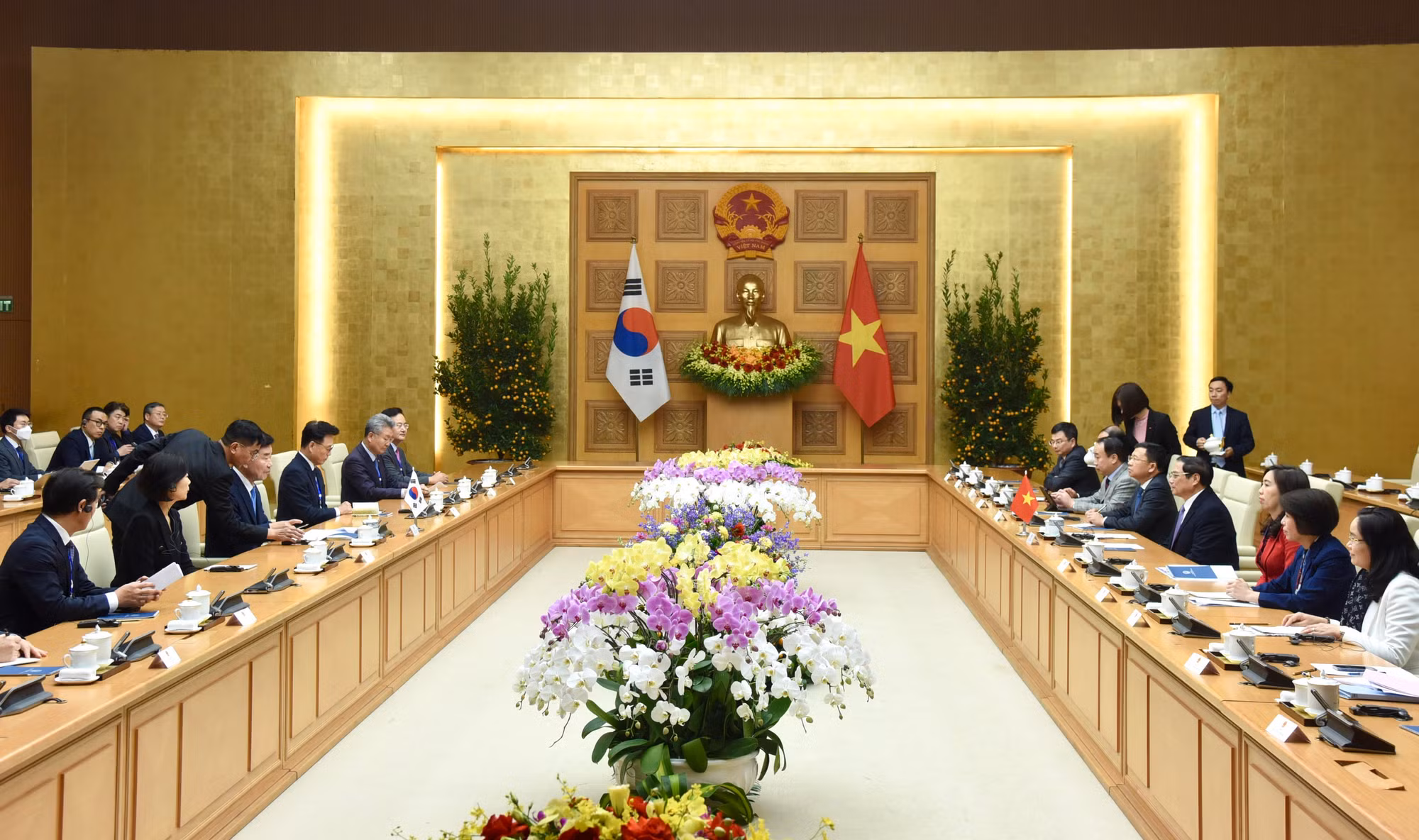 Quang cảnh buổi tiếp. Quang cảnh buổi tiếp.