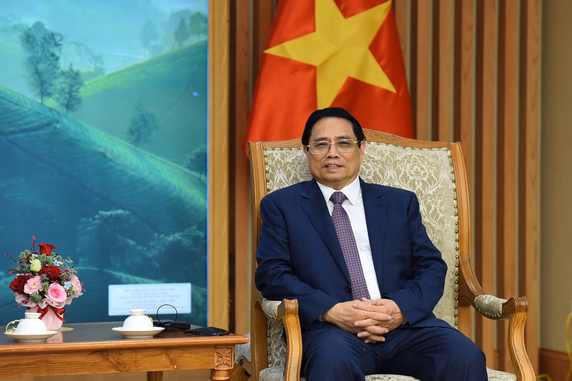 Thủ tướng Phạm Minh Chính phát biểu tại buổi tiếp ngài Stephan Weil, Thủ hiến bang Hạ Saxony.
