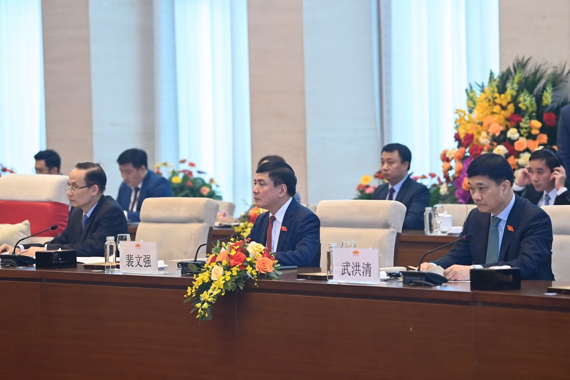 Các đại biểu Việt Nam dự buổi hội kiến. Các đại biểu Việt Nam dự buổi hội kiến.