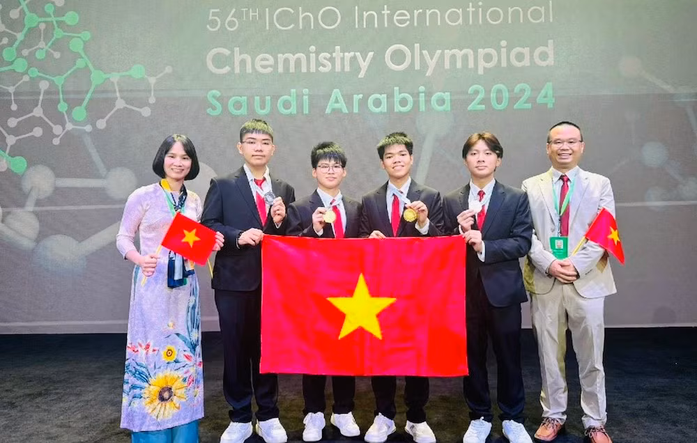 Đội tuyển Việt Nam đạt nhiều thành tích tại Olympic Hoá học quốc tế năm 2024 Đội tuyển Việt Nam đạt nhiều thành tích tại Olympic Hoá học quốc tế năm 2024