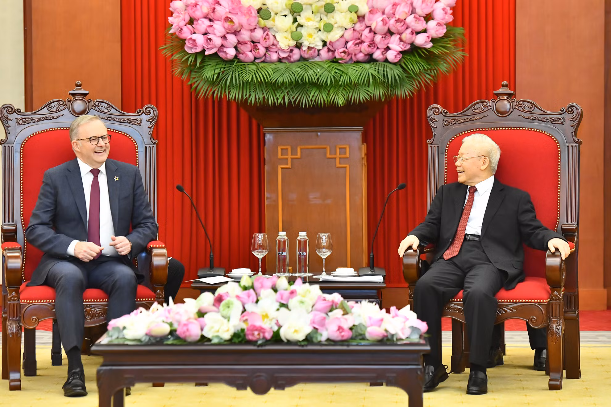 Tổng Bí thư Nguyễn Phú Trọng tiếp Thủ tướng Australia Anthony Albanese.