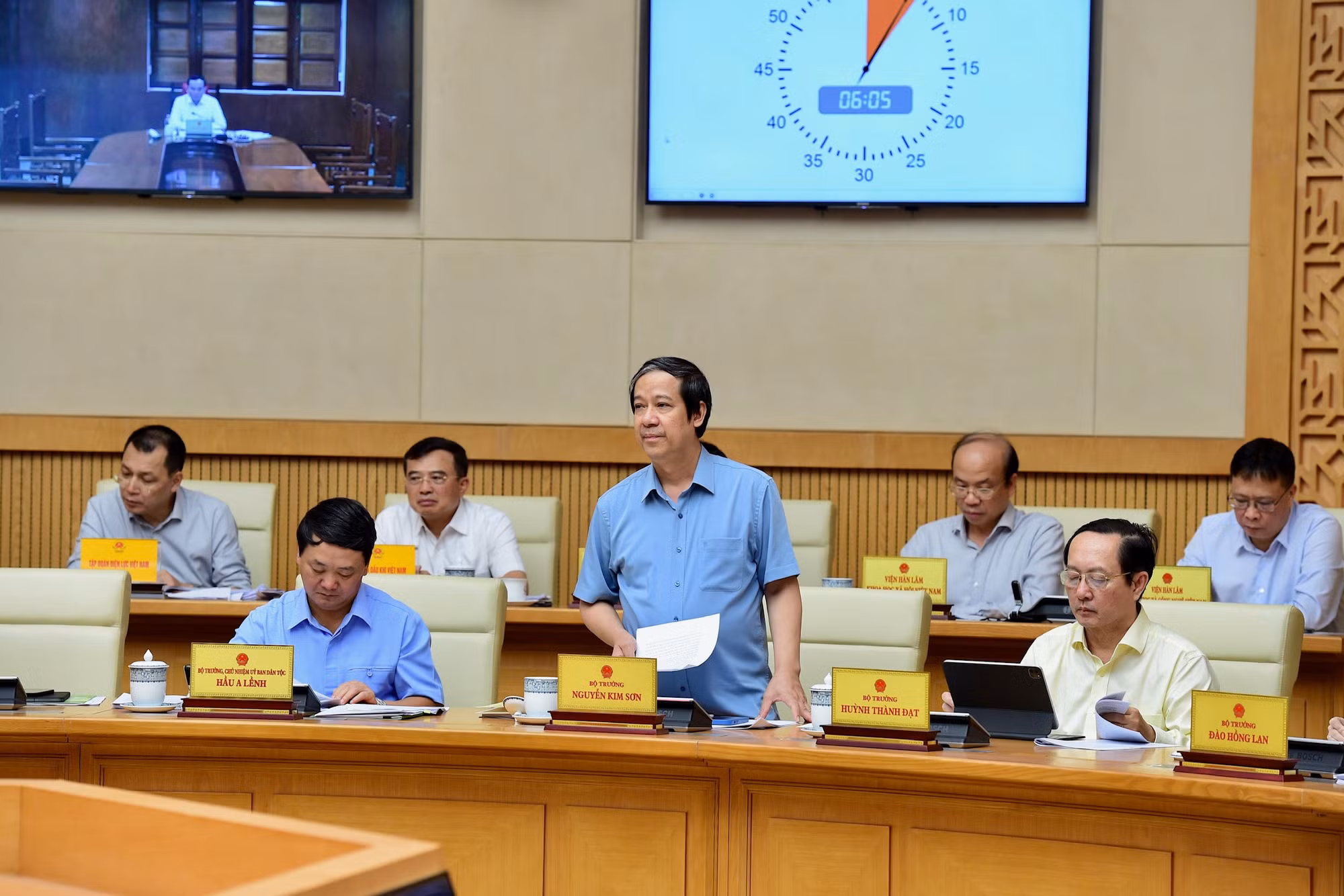 Bộ trưởng Giáo dục và Đào tạo Nguyễn Kim Sơn phát biểu.