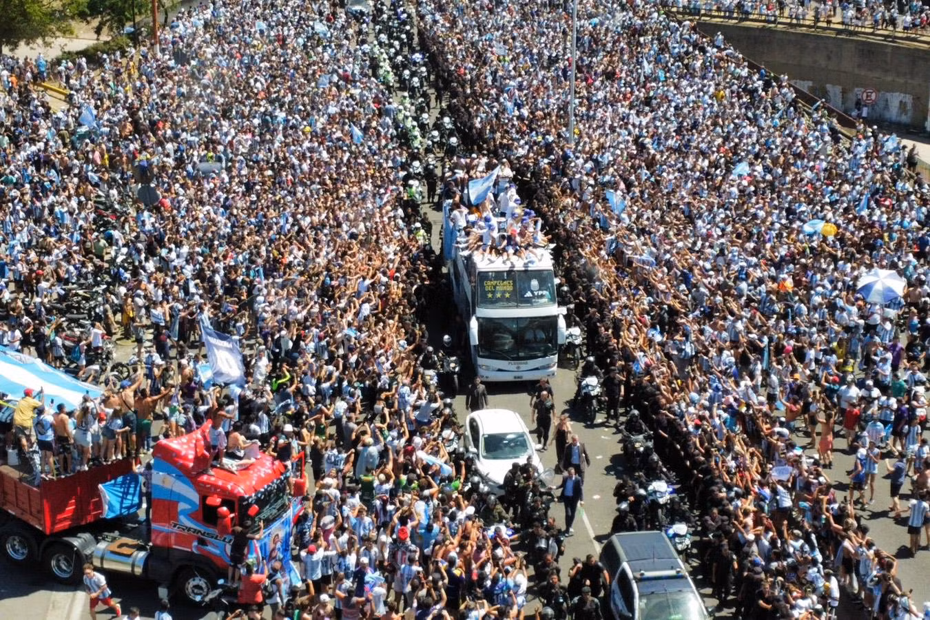[Ảnh] Argentina: Hàng triệu người hâm mộ chào đón những người hùng vô địch World Cup