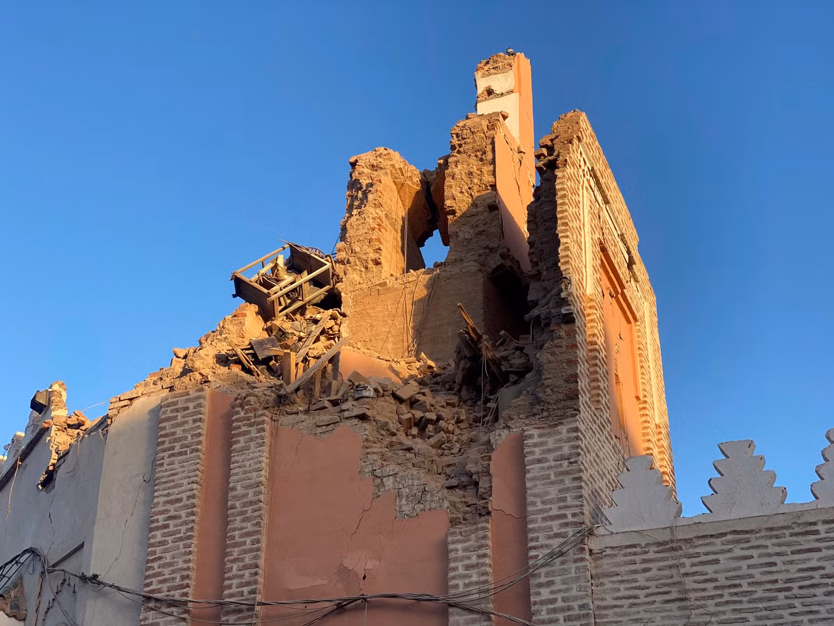 Động đất gây thiệt hại ở thành phố lịch sử Marrakech, ngày 9/9/2023. (Ảnh: Reuters)