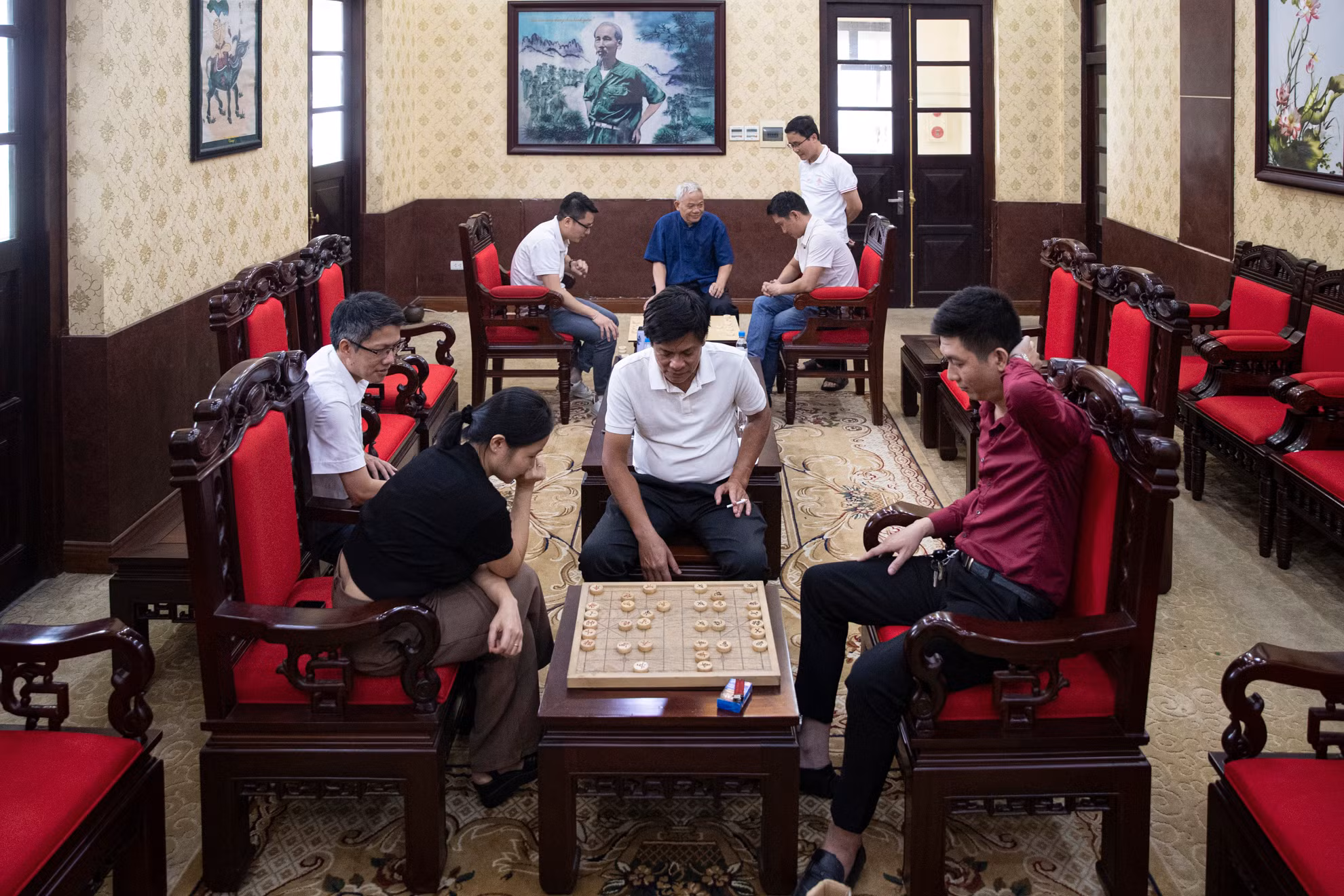 Với sự tham gia của 7 vận động viên, môn Cờ tướng cũng là một trong những nét mới của Giải thể thao Công đoàn Báo Nhân Dân năm 2024.