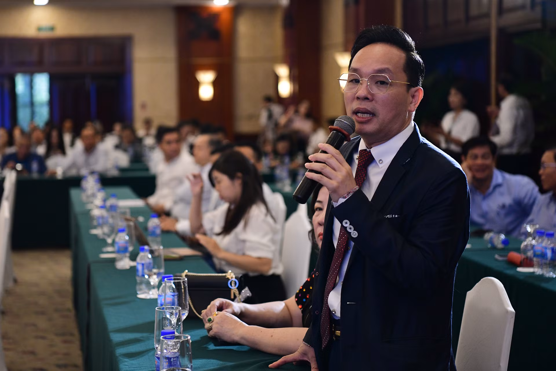 Ông Nguyễn Quang Huy, Phó Chủ tịch, Trưởng Văn phòng đại diện Hiệp hội Khởi nghiệp quốc gia, Chủ tịch Quỹ Khởi nghiệp quốc gia VNSIF chia sẻ tại tọa đàm.