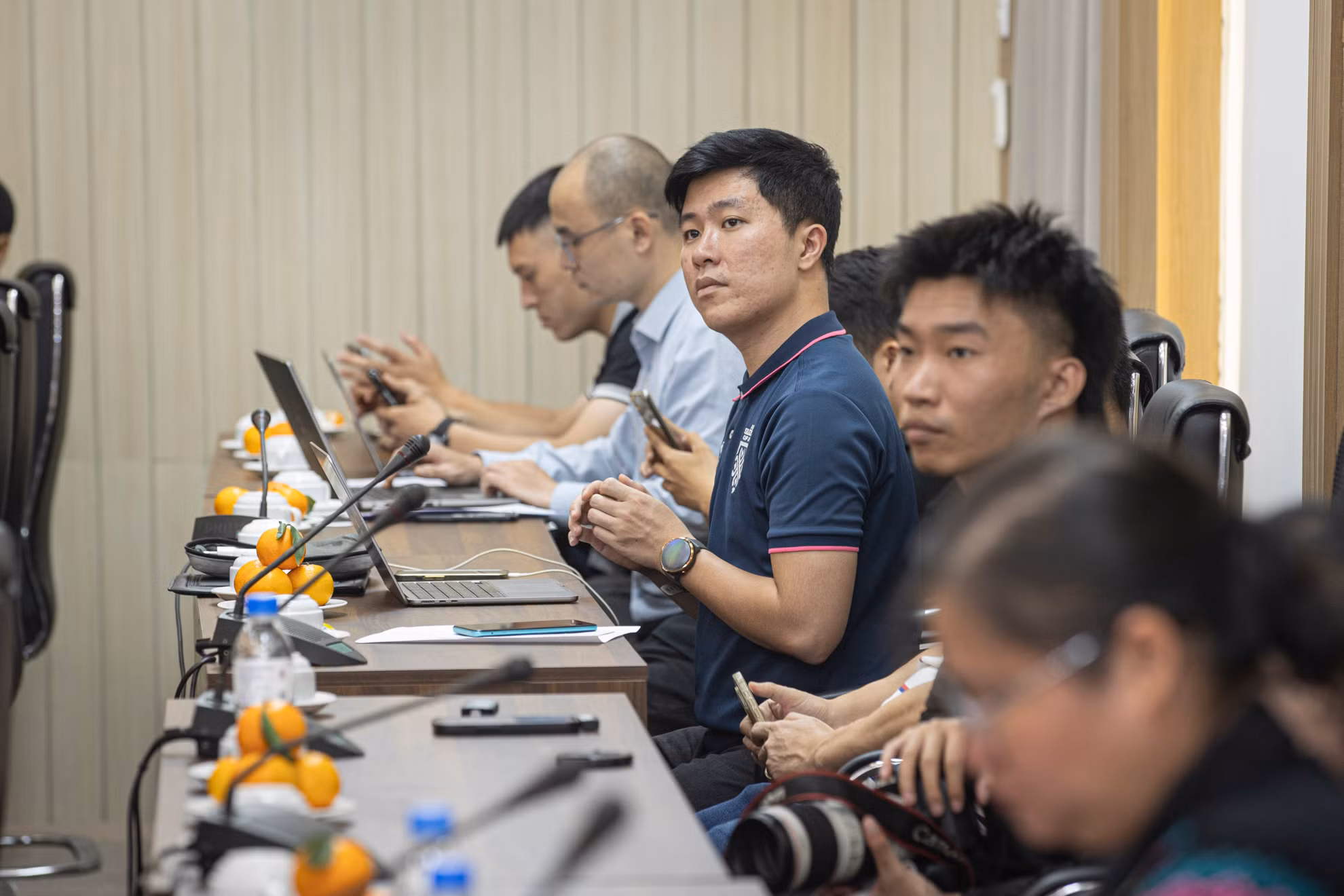 Đại diện các cơ quan báo chí tham dự buổi họp báo.