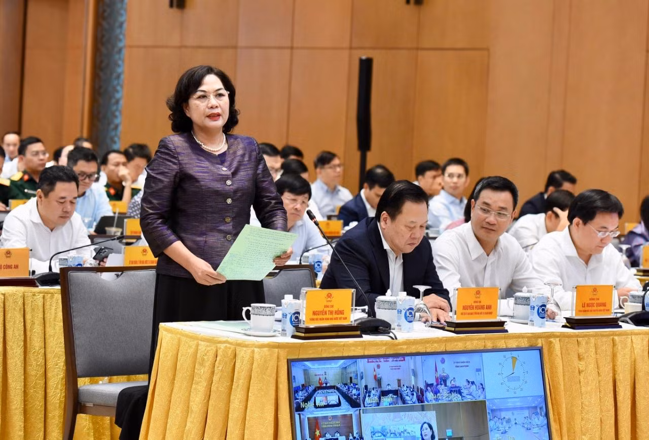 Thống đốc Ngân hàng Nhà nước Việt Nam Nguyễn Thị Hồng phát biểu.