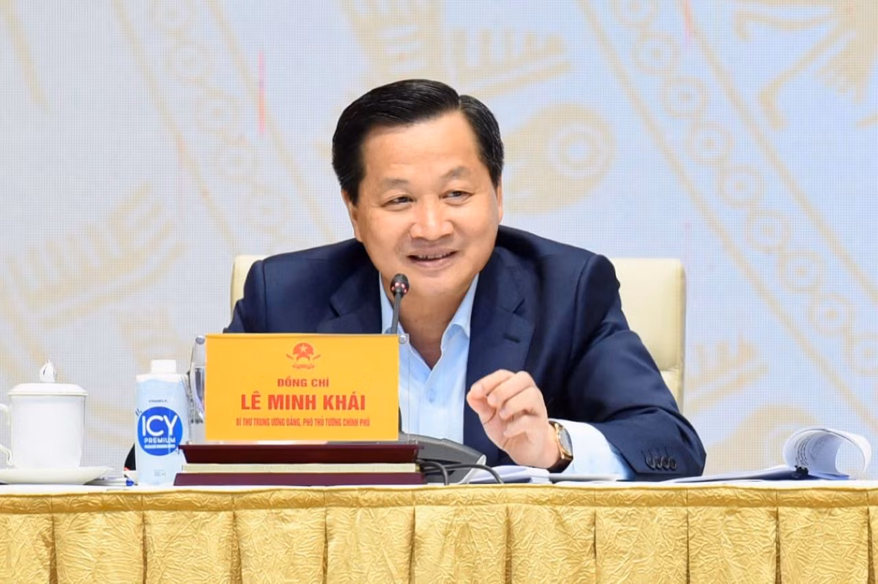 Phó Thủ tướng Lê Minh Khái phát biểu tại Hội nghị.