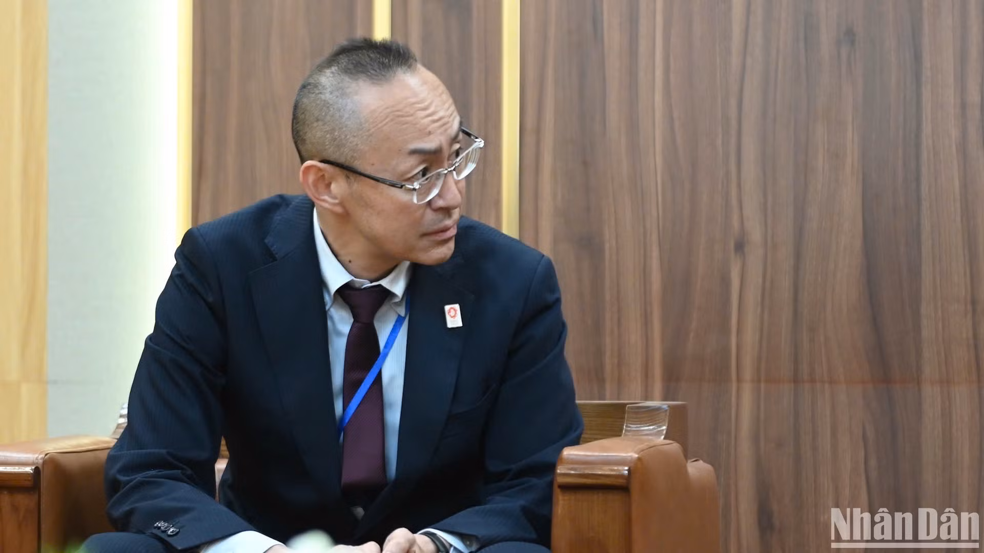Trưởng Đại diện JICA tại Việt Nam, ông Kobayashi Yosuke tại buổi làm việc. (Ảnh: BÙI GIANG)