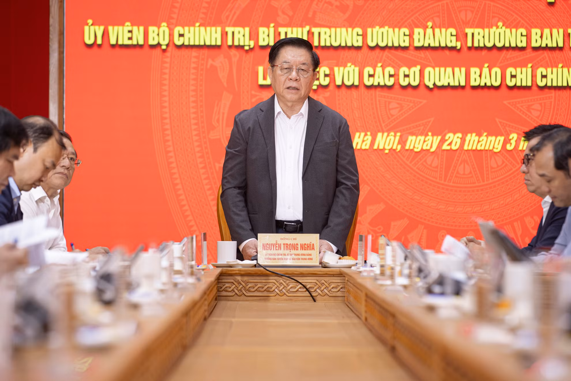 Trưởng Ban Tuyên giáo và Dân vận Trung ương Nguyễn Trọng Nghĩa làm việc với các cơ quan báo chí chính trị chủ lực nhằm quán triệt, nâng cao chất lượng công tác thông tin, tuyên truyền nhiệm vụ chính trị năm 2025.
