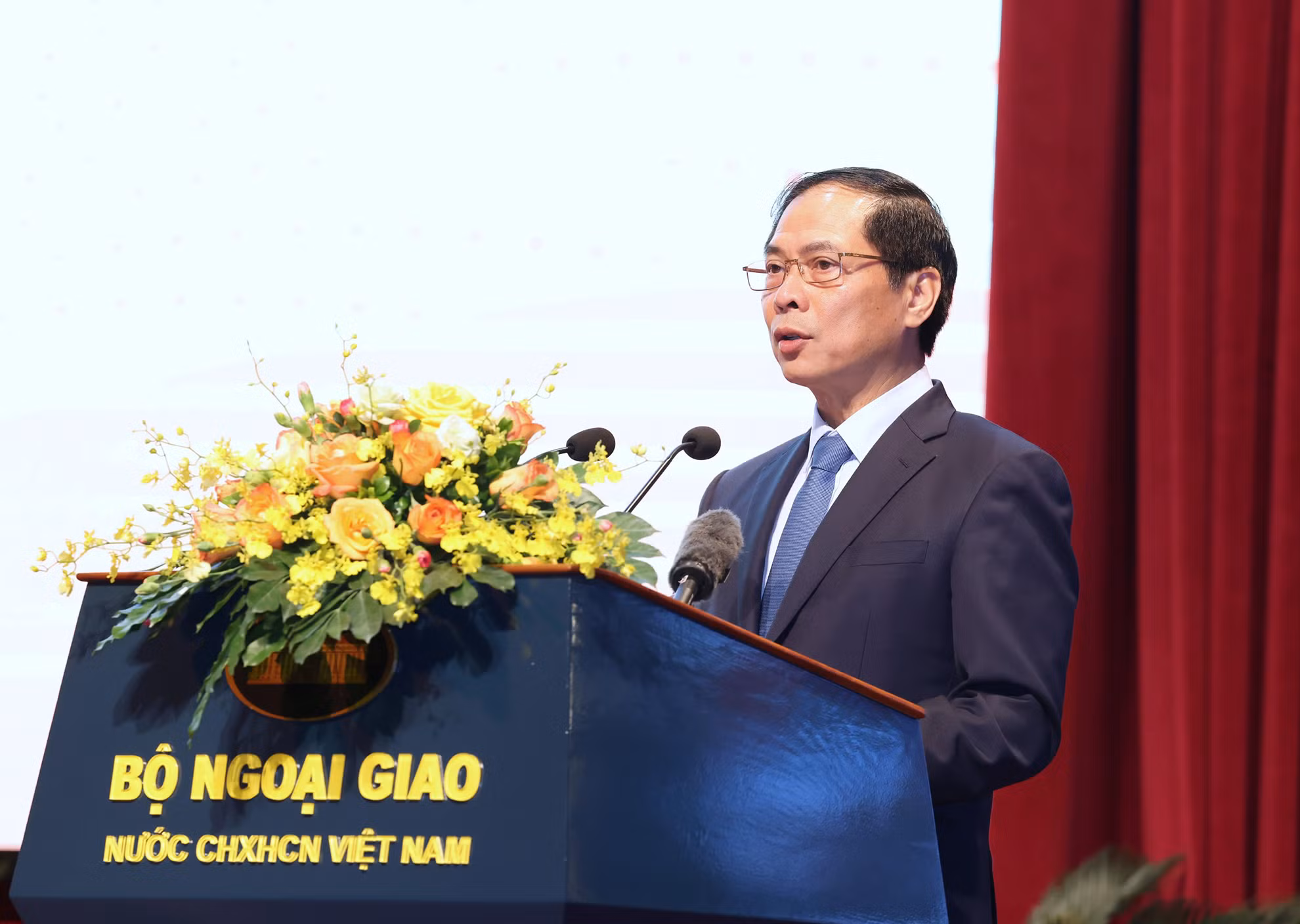 Bộ trưởng Ngoại giao Bùi Thanh Sơn phát biểu tại Lễ kỷ niệm.
