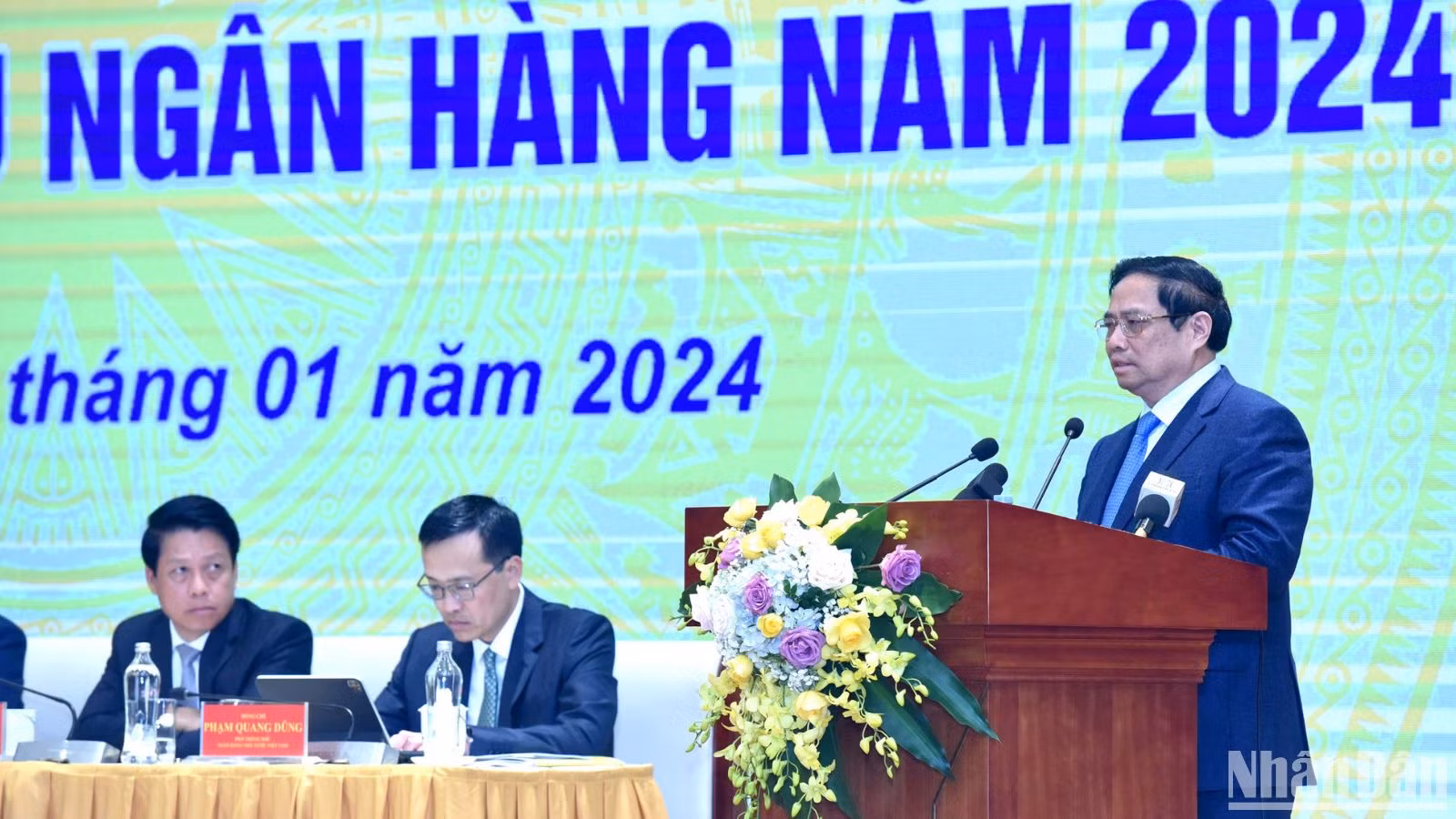 [Ảnh] Thủ tướng dự Hội nghị triển khai nhiệm vụ ngành ngân hàng năm 2024