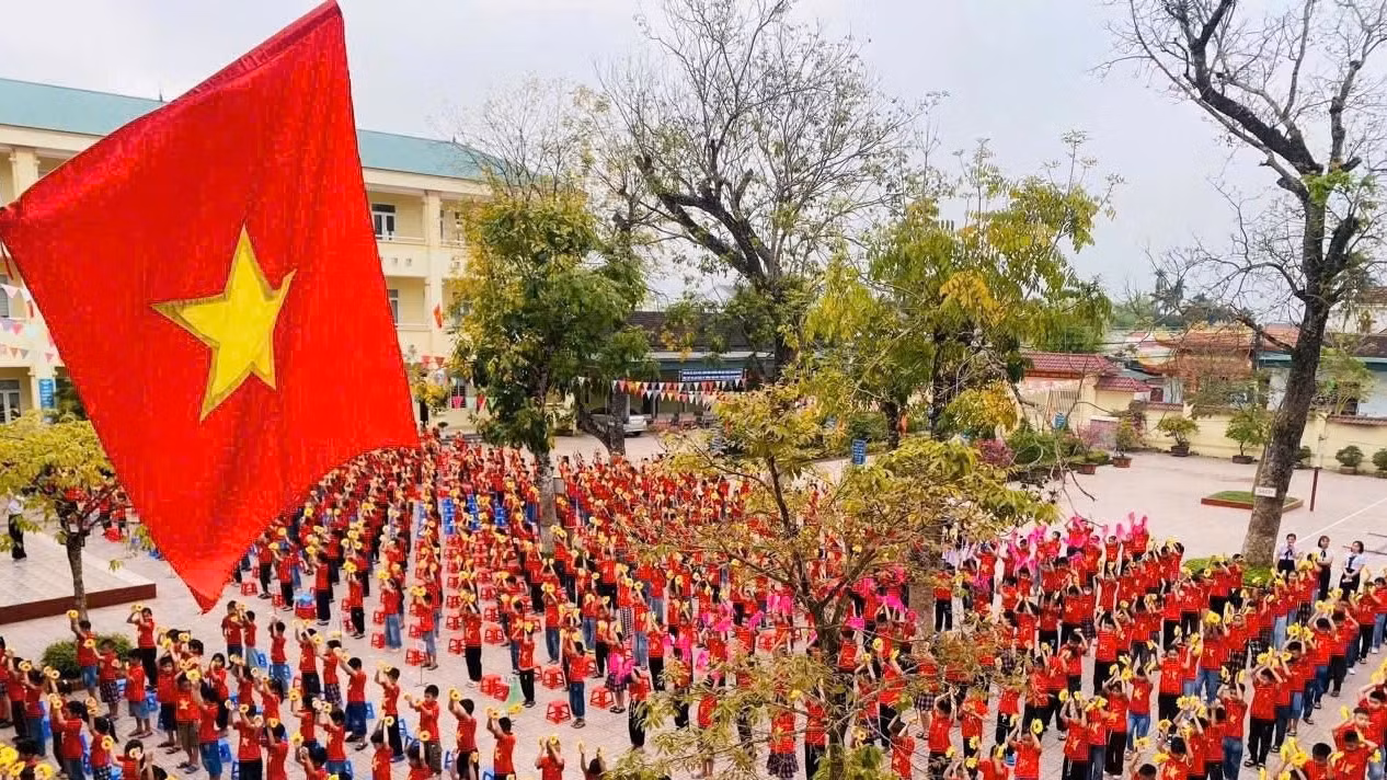 Hình ảnh ấn tượng tại Trường tiểu học Tam Quang 1, huyện miền núi Dương Dương.