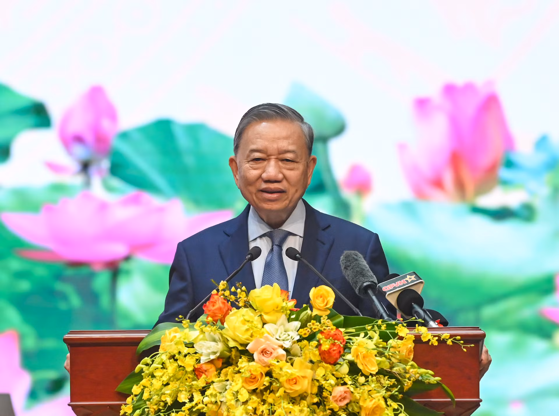Tổng Bí thư Tô Lâm phát biểu chỉ đạo tại buổi gặp mặt.
