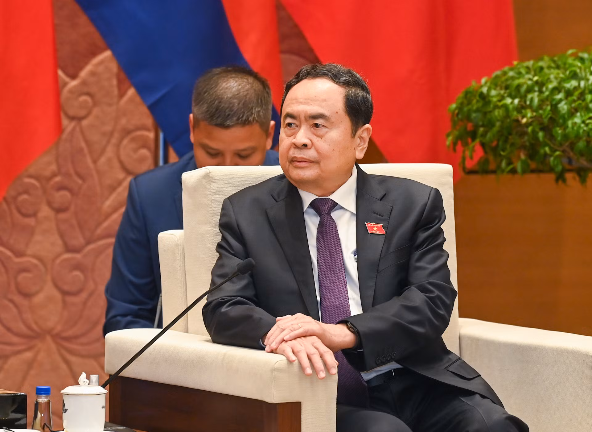 Chủ tịch Quốc hội Trần Thanh Mẫn phát biểu tại buổi tiếp kiến.